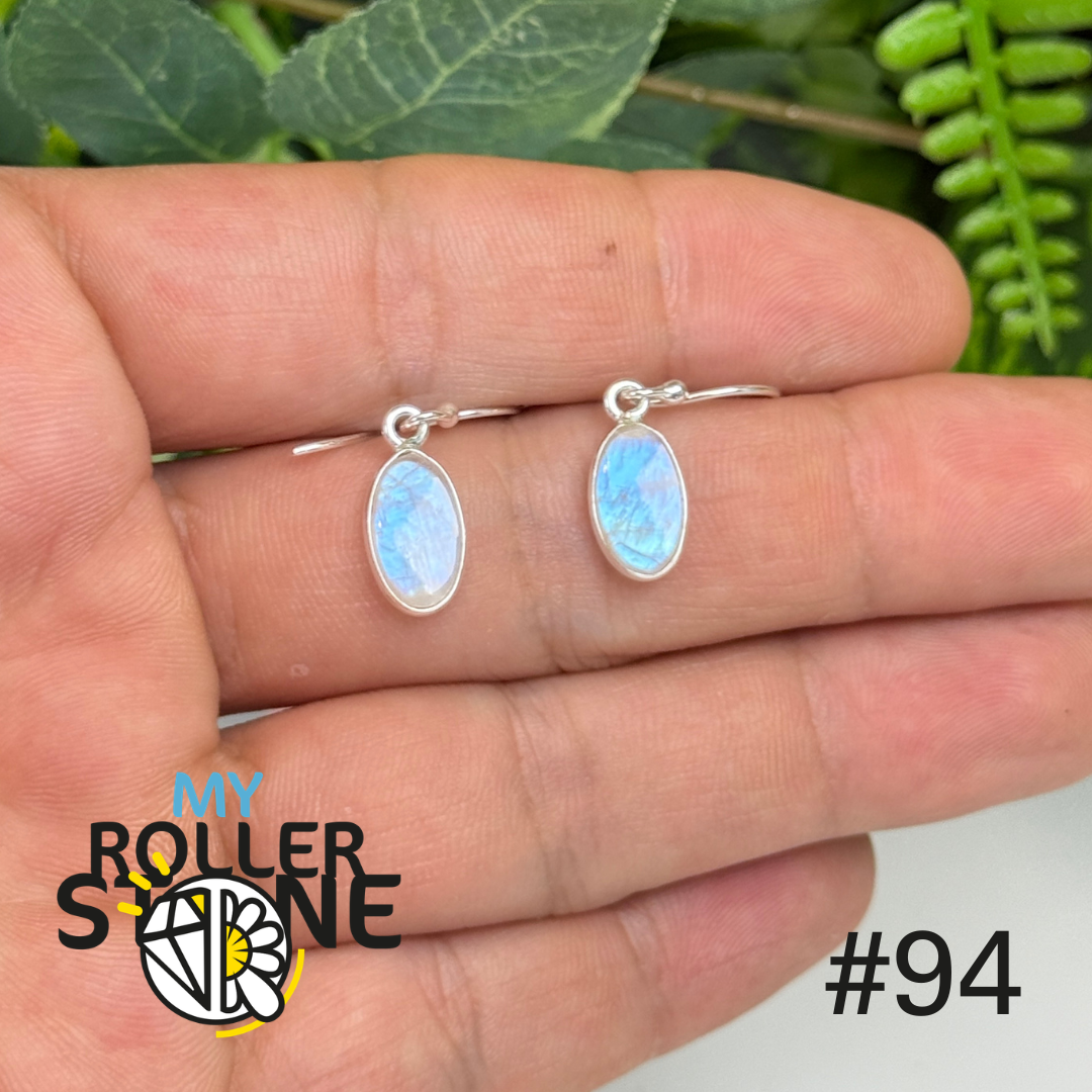 Boucles d’oreilles argent pierre de lune #NE94