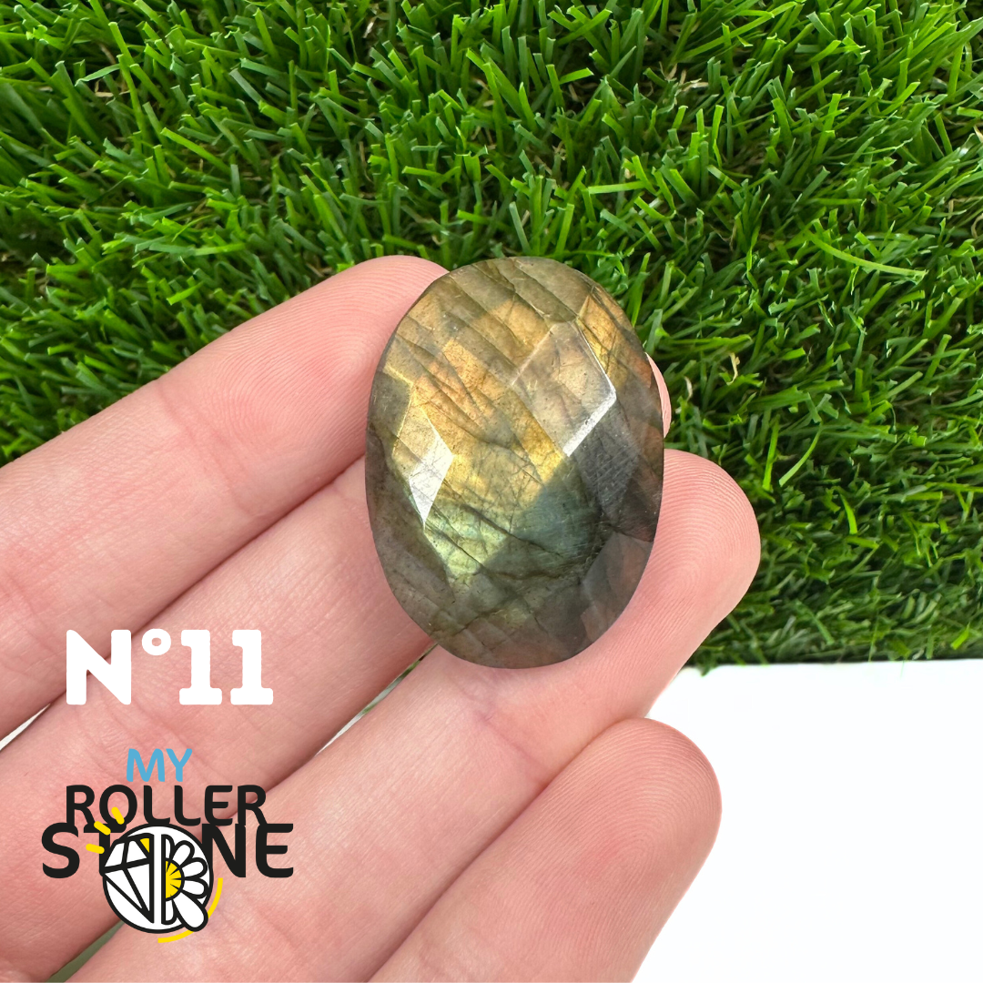 Cabochon Labradorite forme Libre Facettée 5A