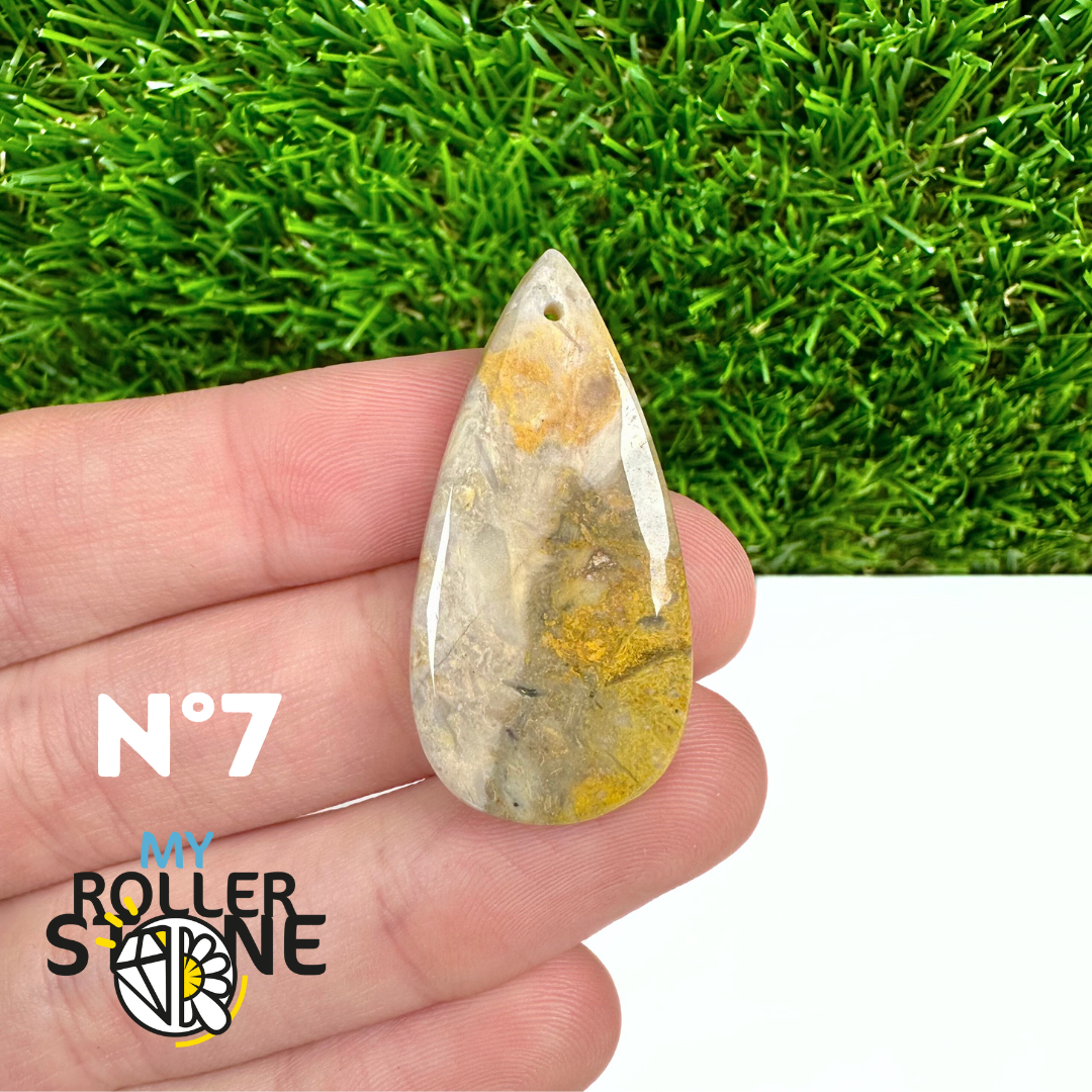 Pendentif Jaspe Bumblebee Néo 5A Percé