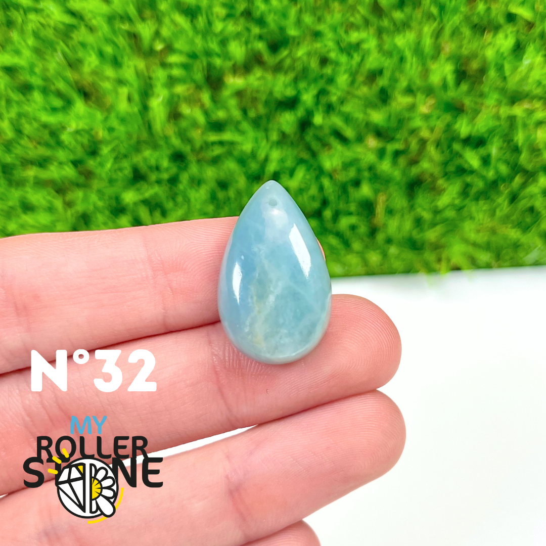 Pendentif Percé Aigue marine 5A