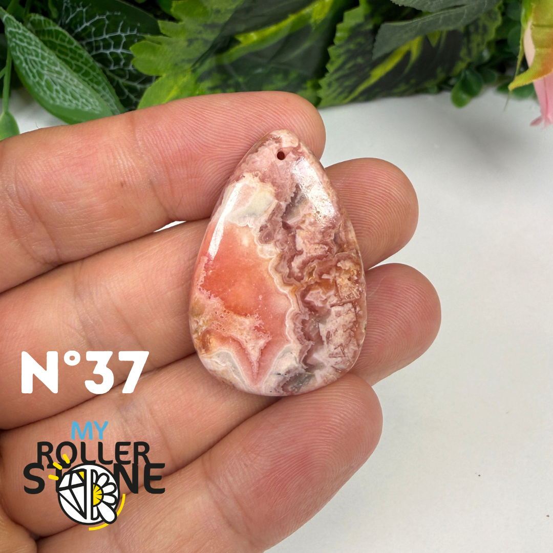 Pendentif Percé Rhodochrosite