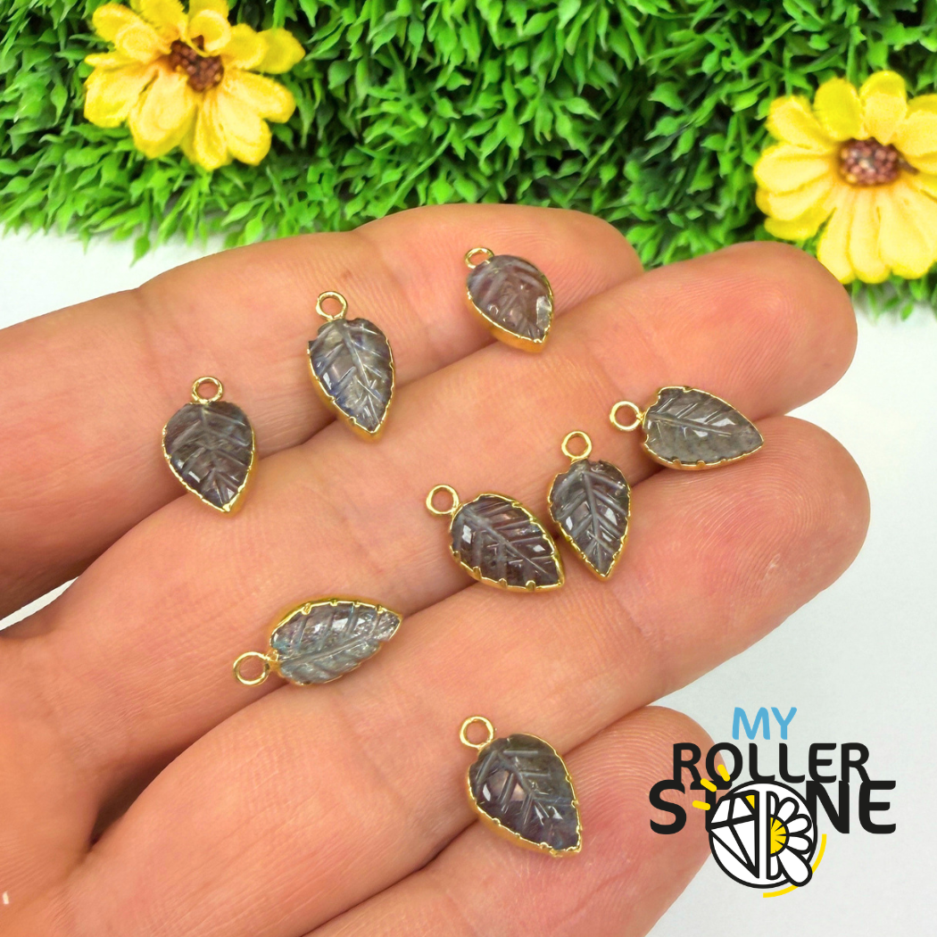 Pendentif Feuille Labradorite