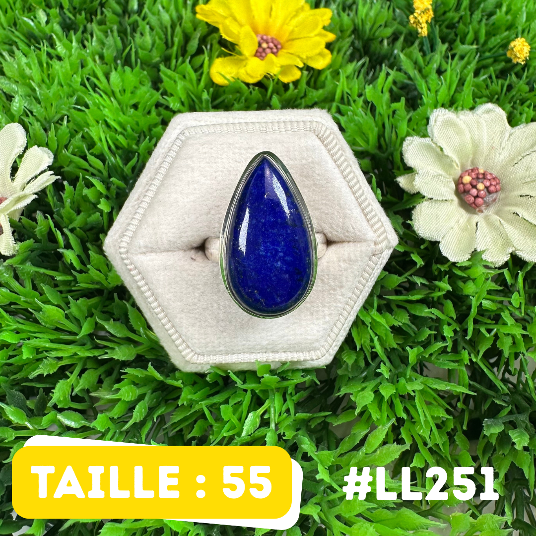 Bague Argent 925 Lapis Lazuli #LL251