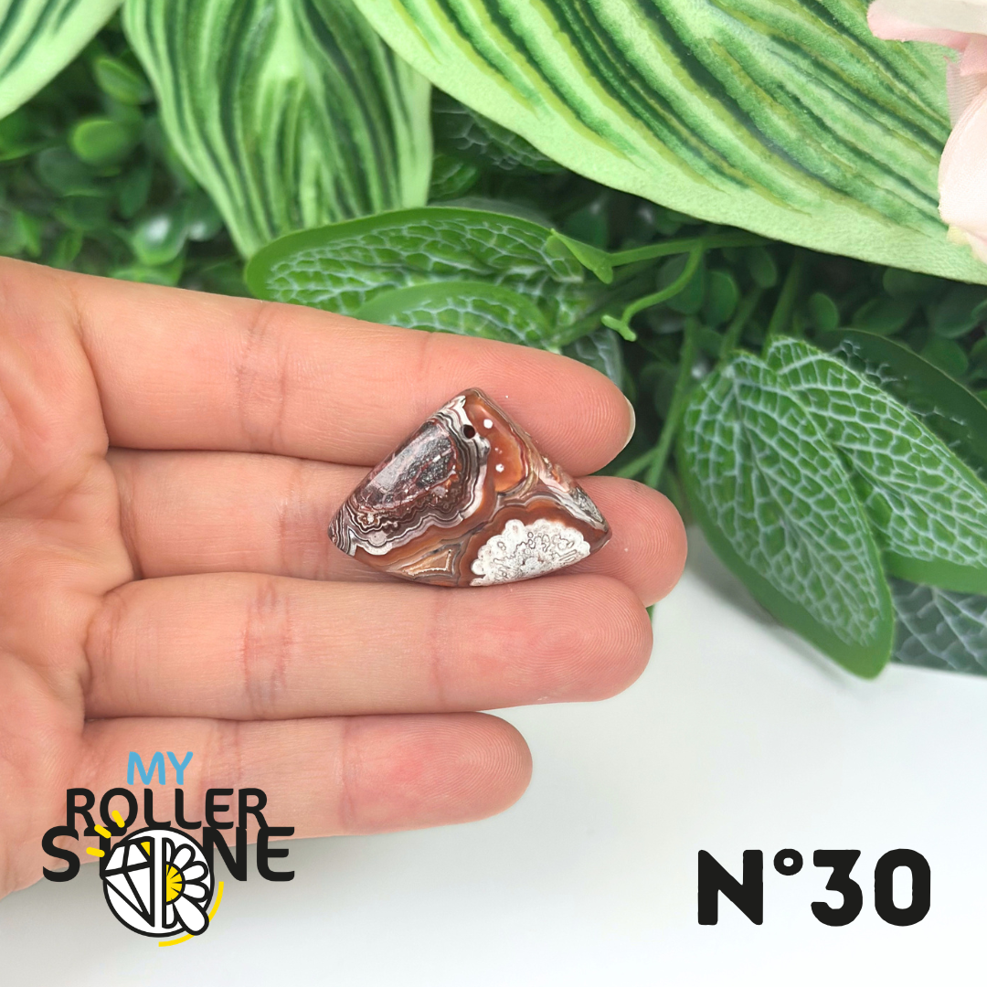 Pendentif Agate Mexicaine Percé 5A