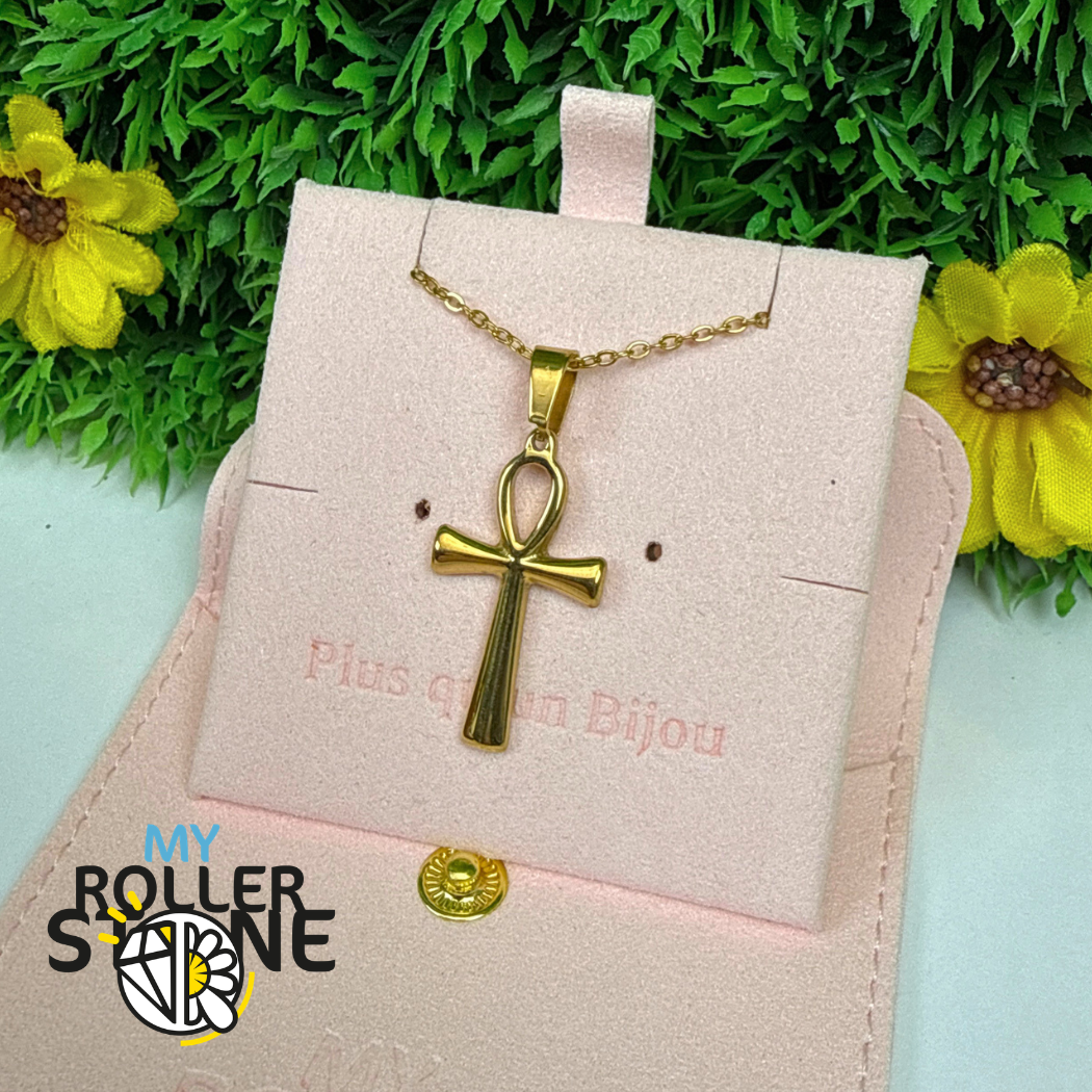 Pendentif Ankh Acier inoxydable Doré