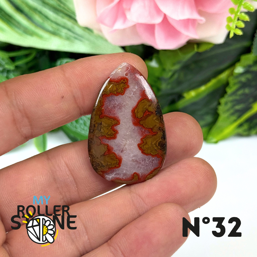 Pendentif Agate Marocaine 5A percé