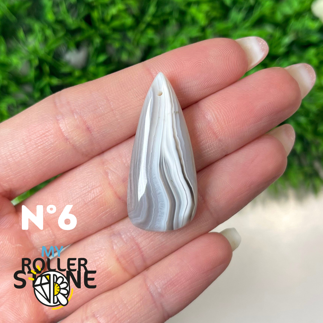 Pendentif Agate du Botswana 5A percé