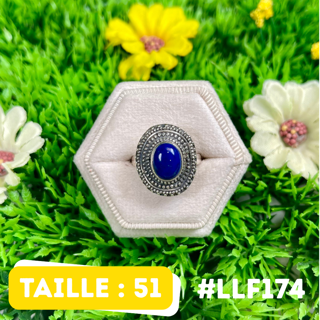 Bague Argent 925 Lapis Lazuli #LLF174