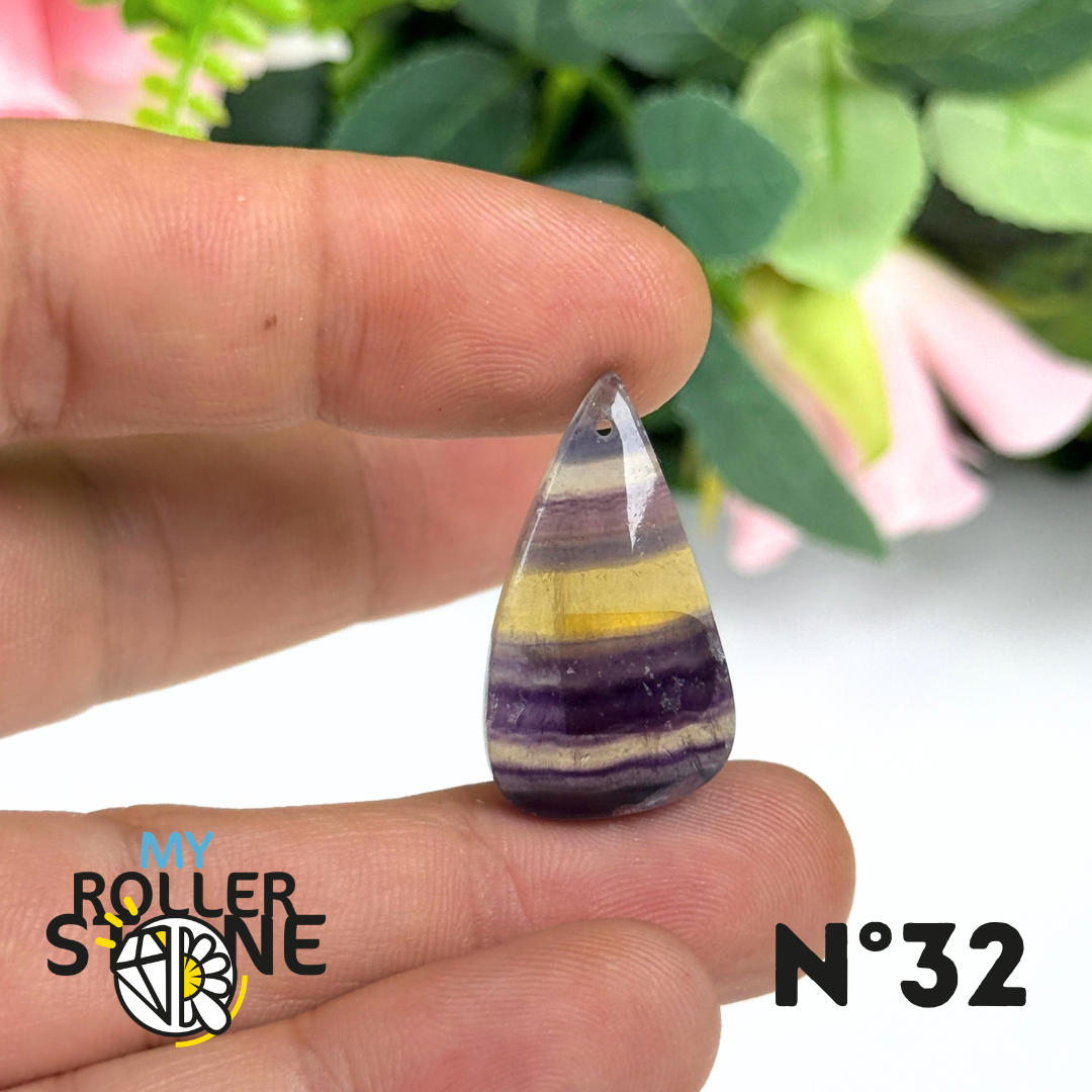 Pendentif percé Fluorite 5A