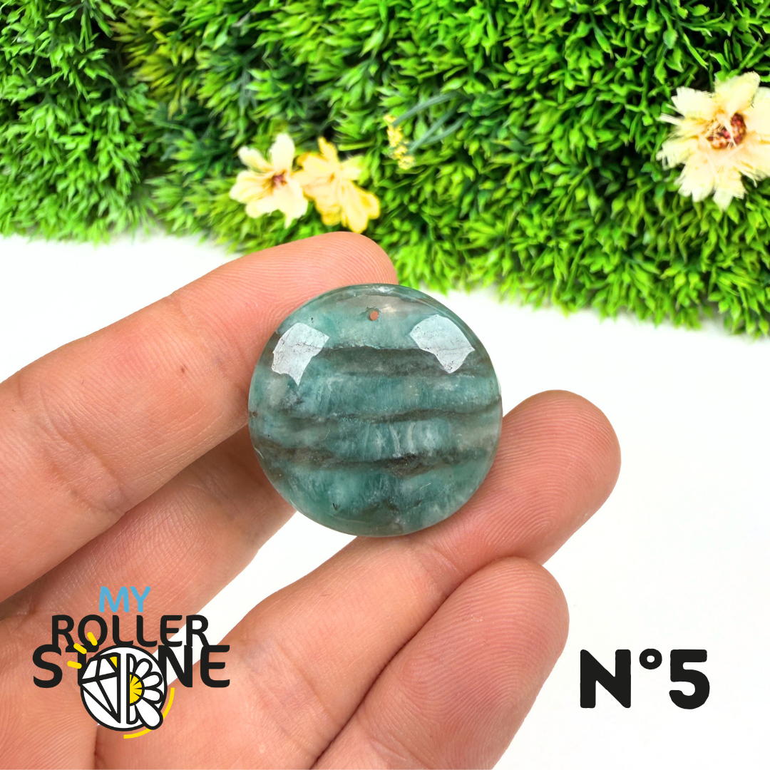 Pendentif Percé Amazonite et Quartz Fumé (Rare)