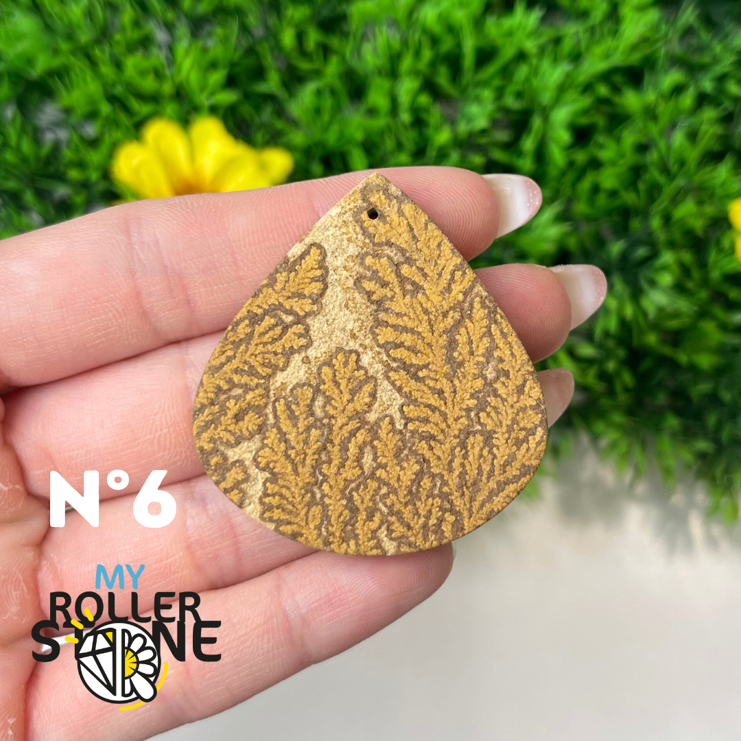 Pendentif Fossil dentritique 5A percé