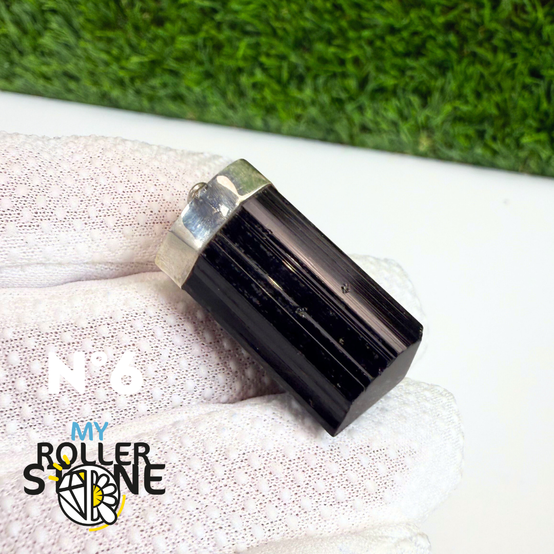 Pendentif Tourmaline Noire et Argent