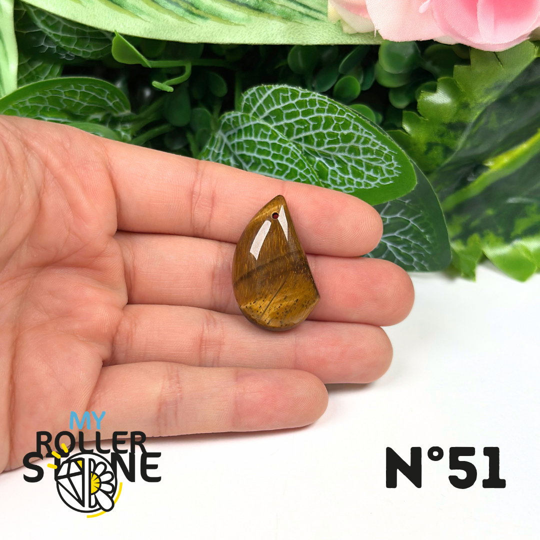Pendentif Oeil de Tigre 5A percé