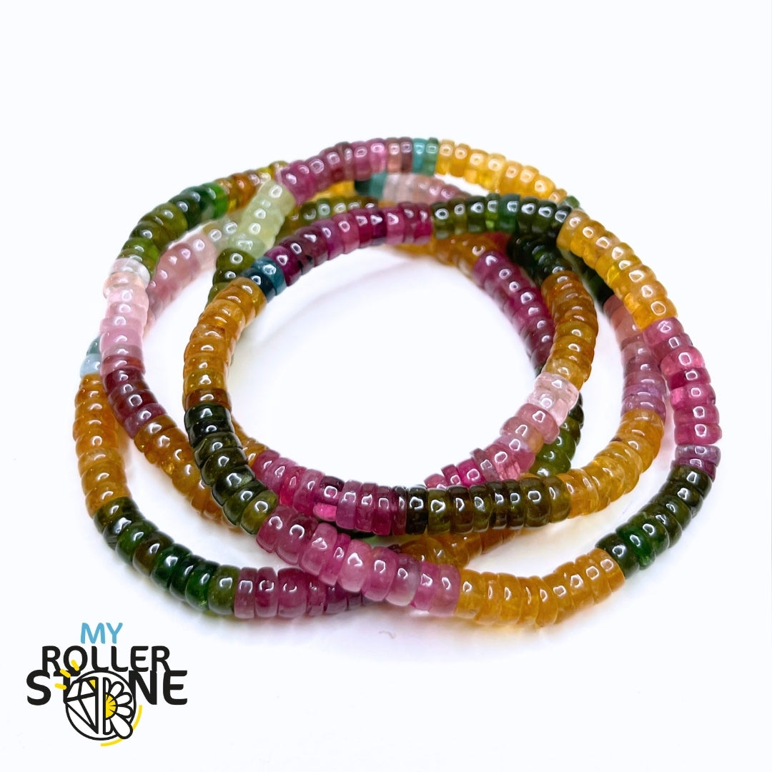 Bracelet Tourmaline Heishi multicolore 