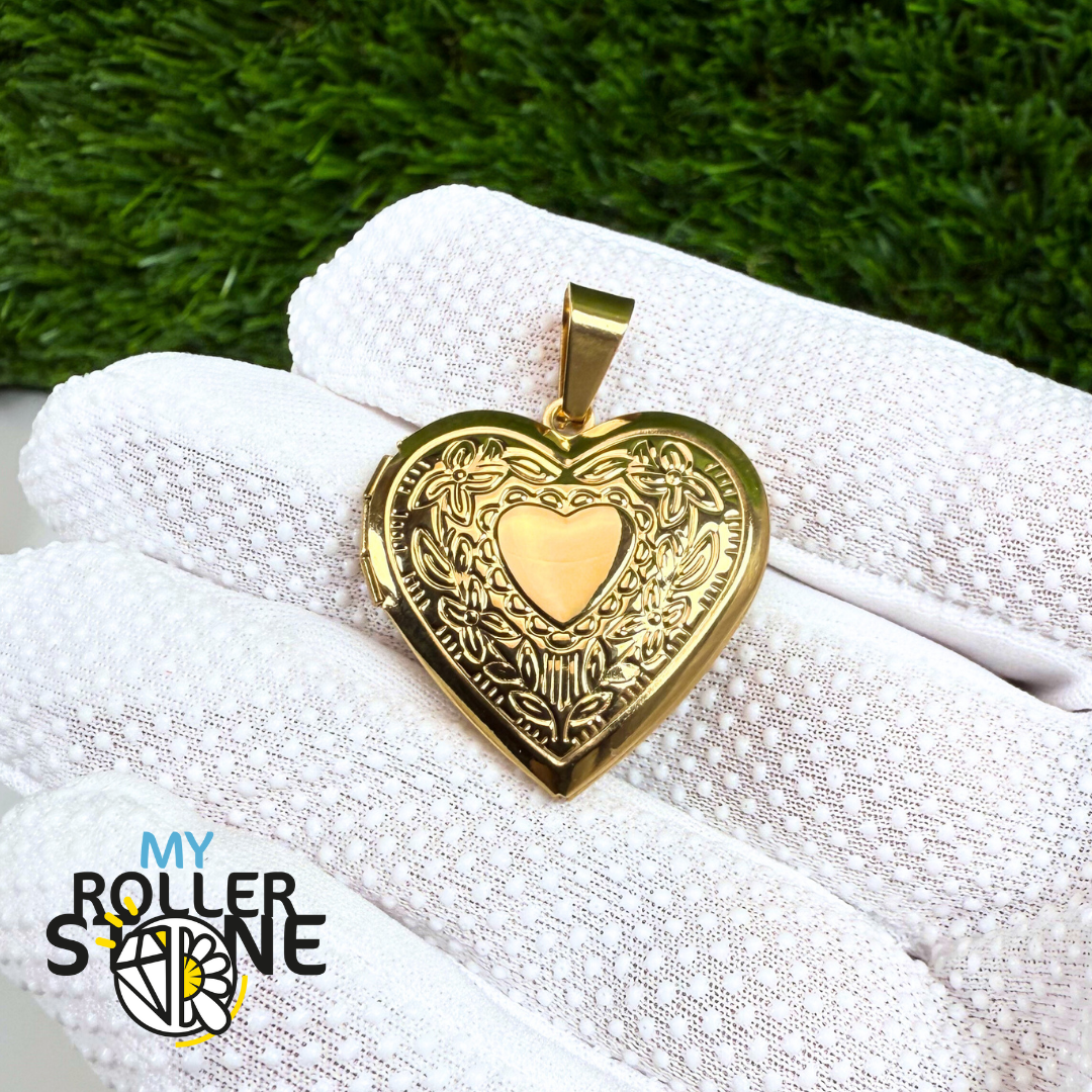 Pendentif coeur avec photo acier inoxydable