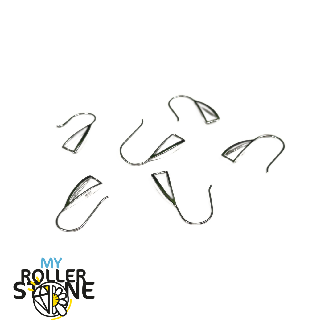 Crochets de Boucles d’Oreilles Triangulaires en Argent Sterling 925