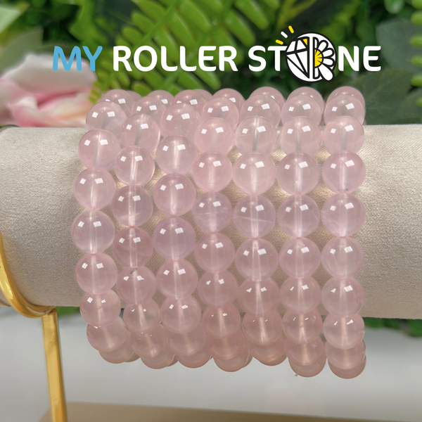 Bracelet en quartz rose de Madagascar