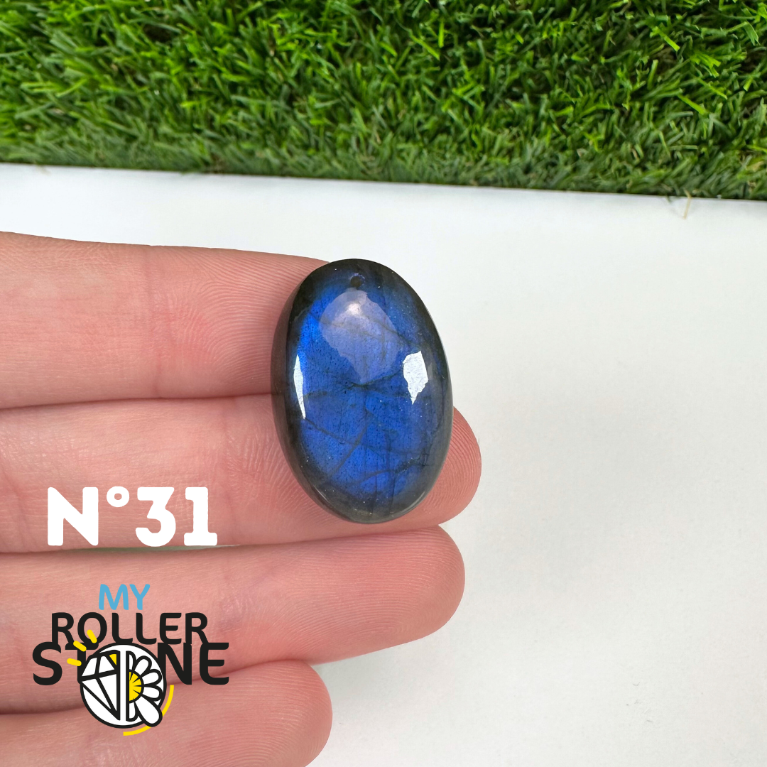 Pendentif Labradorite blue fire percé 7A