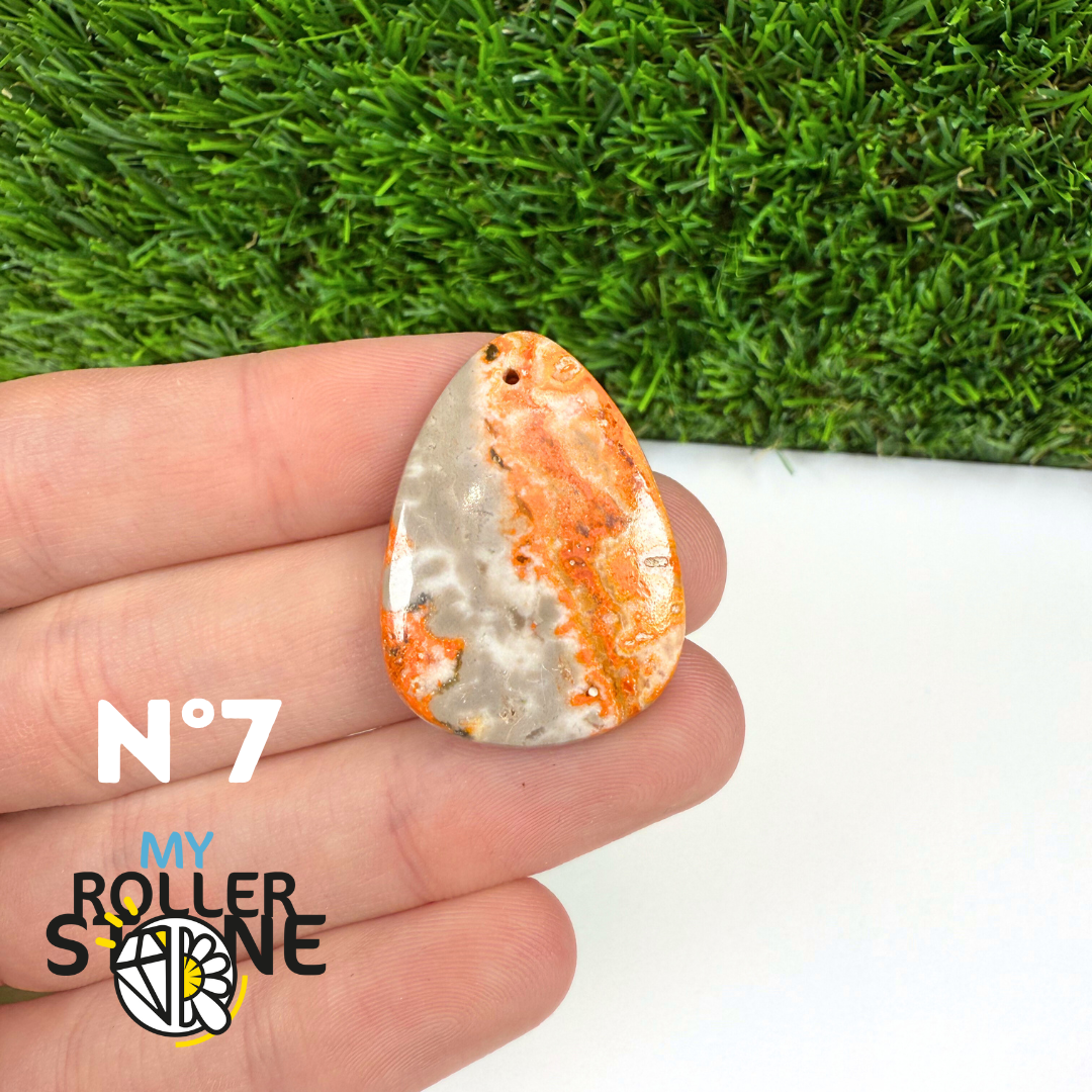 Pendentif Jaspe Bumblebee 5A Percé 5A