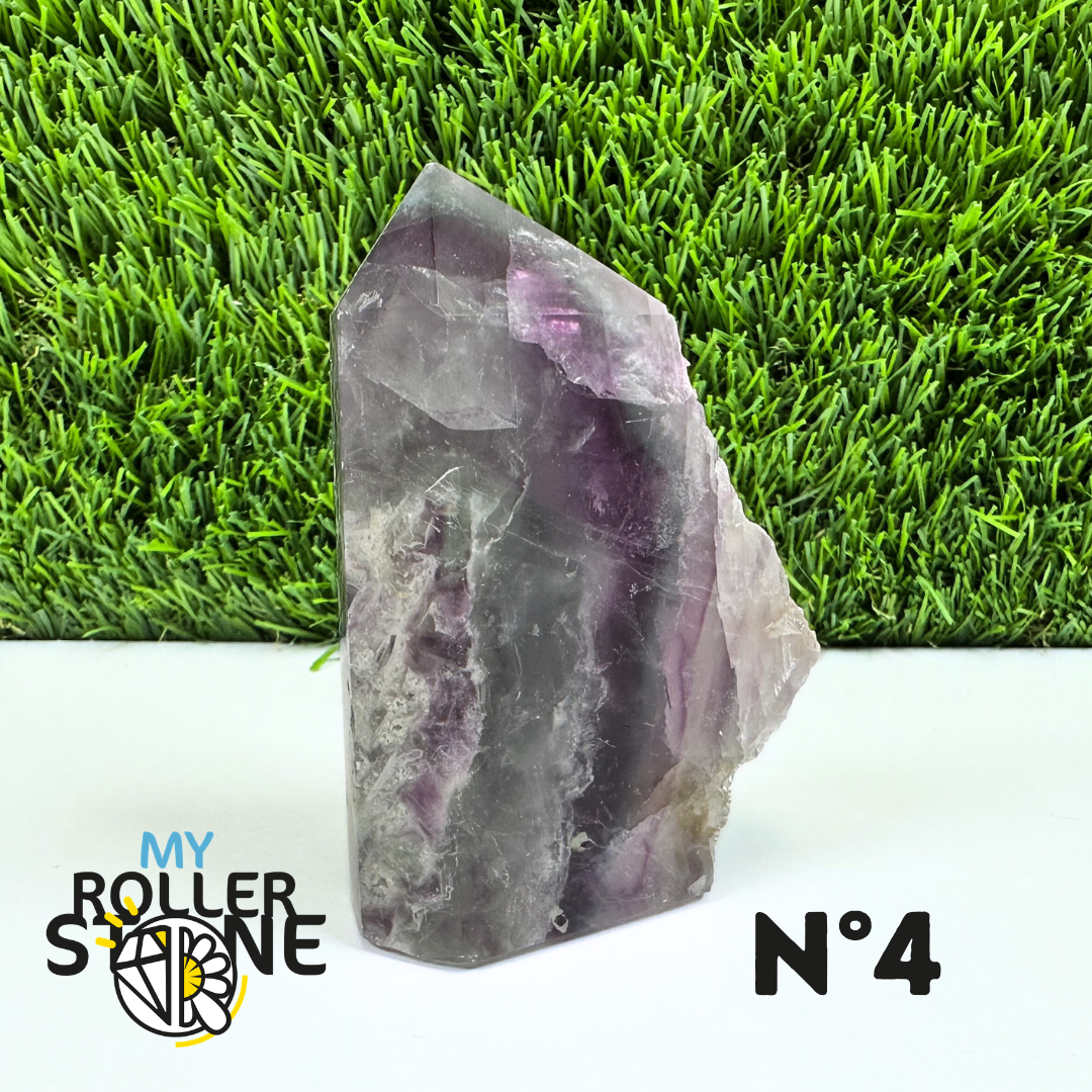 Pointes Pierre Rectangulaire Fluorite Arc-en-Ciel