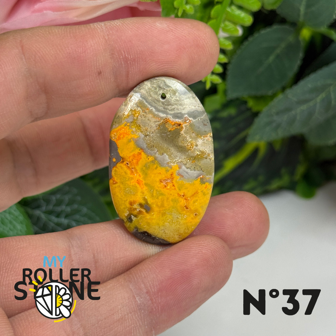 Pendentif Jaspe Bumblebee 5A Percé (BOURDON)