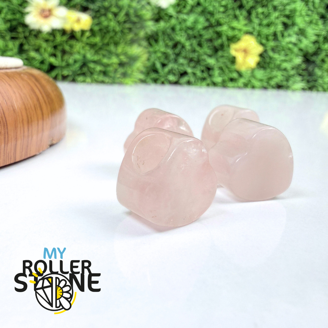 Perle Quartz Rose Coeur Grand Trou