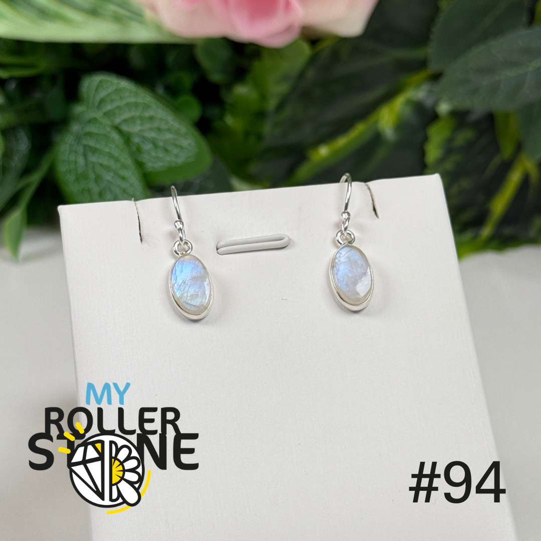 Boucles d’oreilles argent pierre de lune #NE94