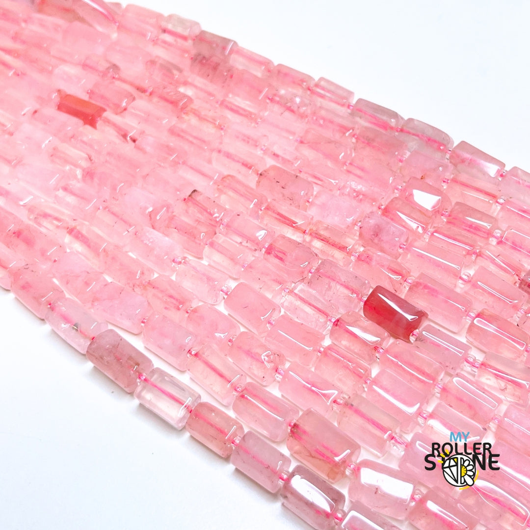 Perle Colonne en Quartz Rose