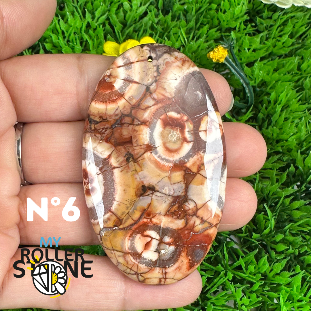 Pendentif Percé en Jaspe Œil d’Oiseau 5A