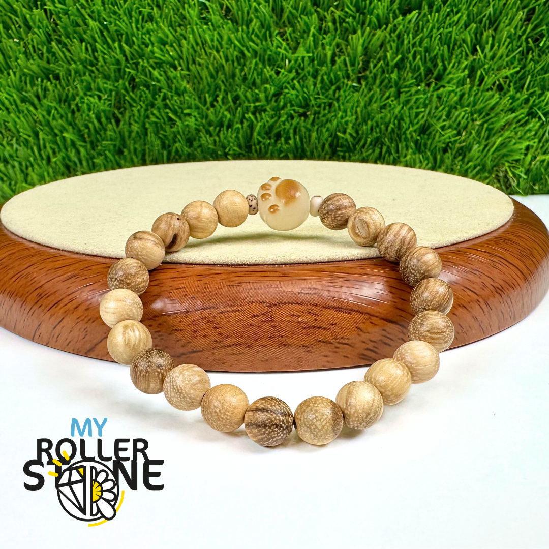 Bracelet Patte De Chat Bodhi en Bois De Lait (18cm)