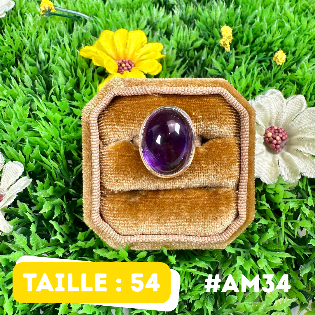 Bague Argent 925 Améthyste #AM34