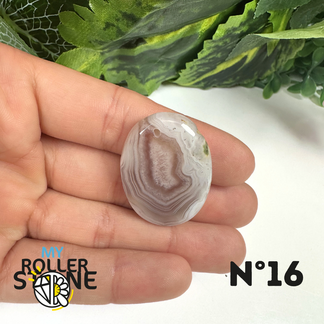 Pendentif percé Agate du Botswana 5A