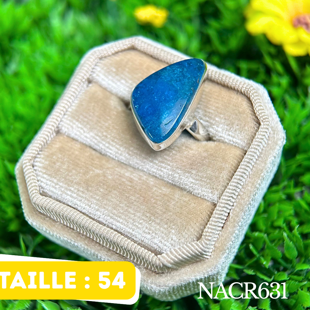 Bague Argent Apatite Néon