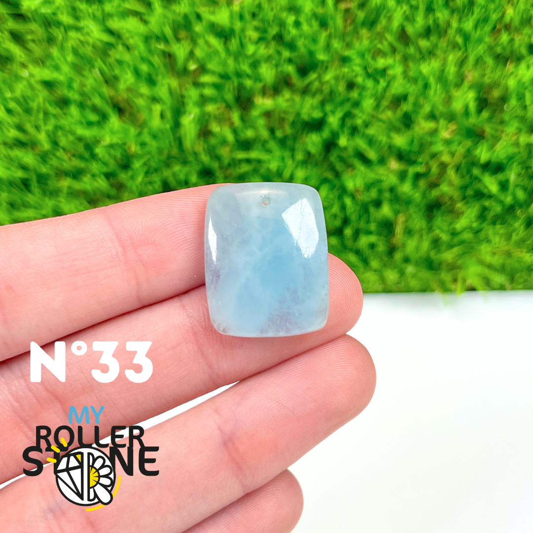 Pendentif Percé Aigue marine 5A