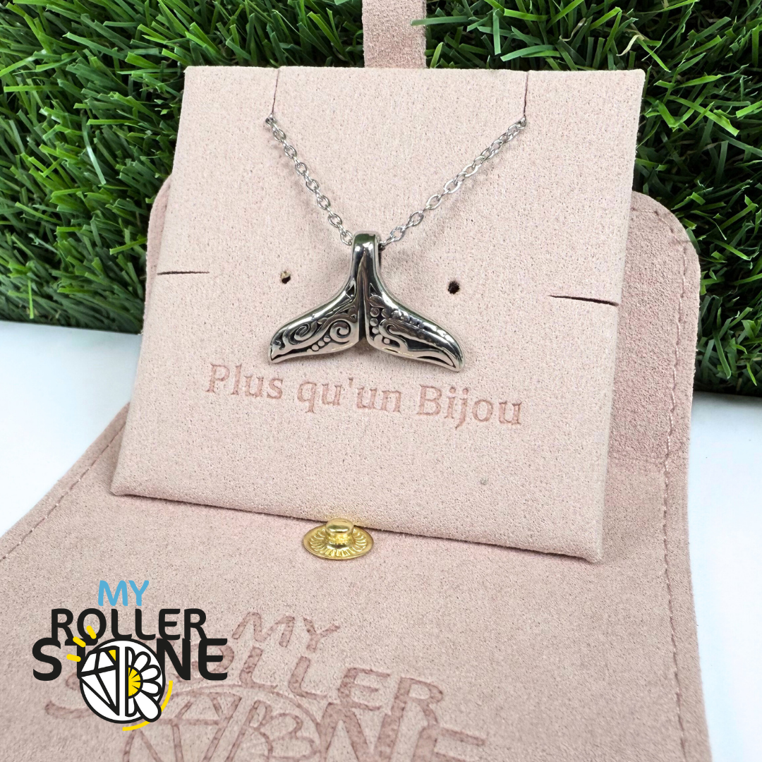 Pendentif queue de baleine en acier inoxydable