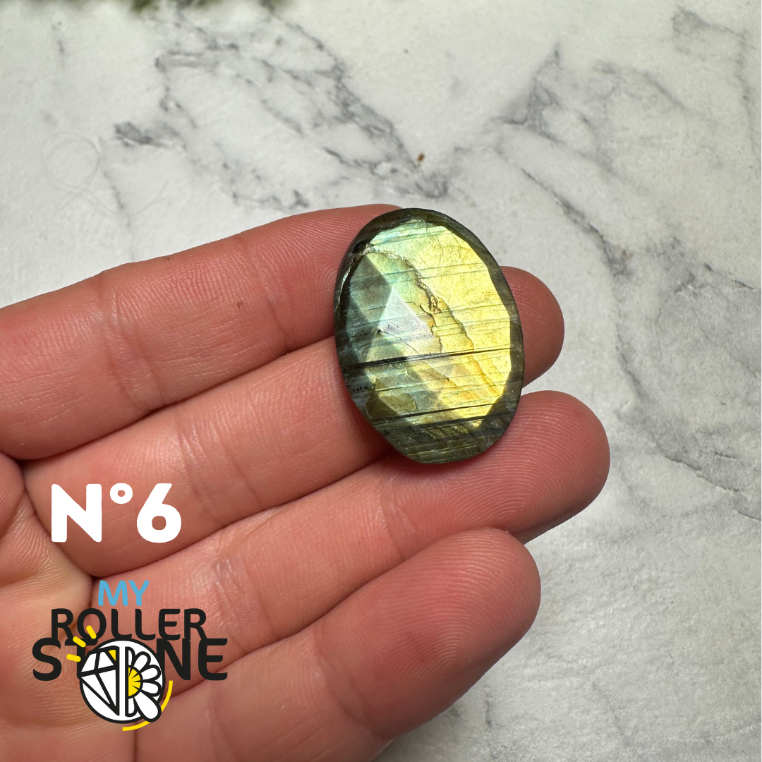 Cabochon Labradorite forme Libre Facettée