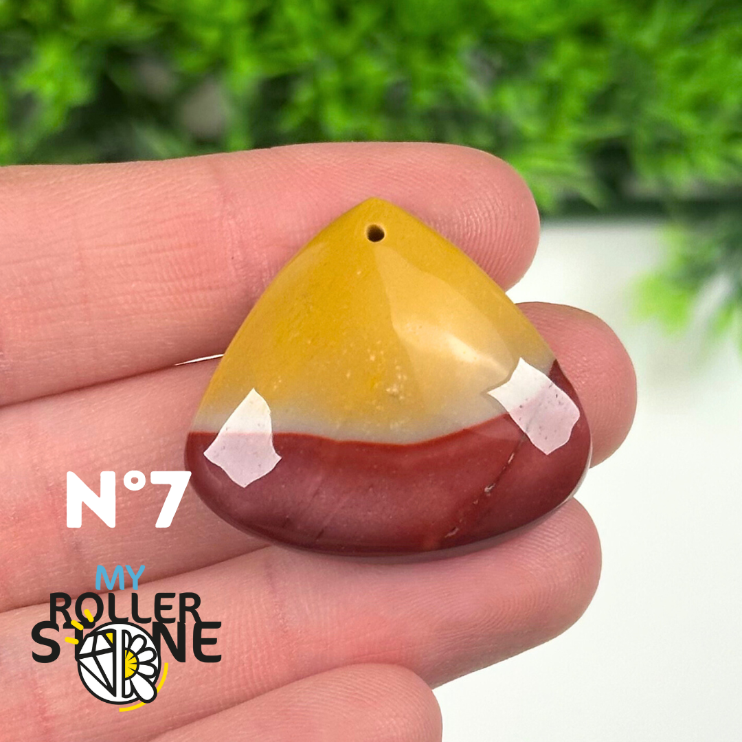 Pendentif Jaspe Mokaite percé 5A