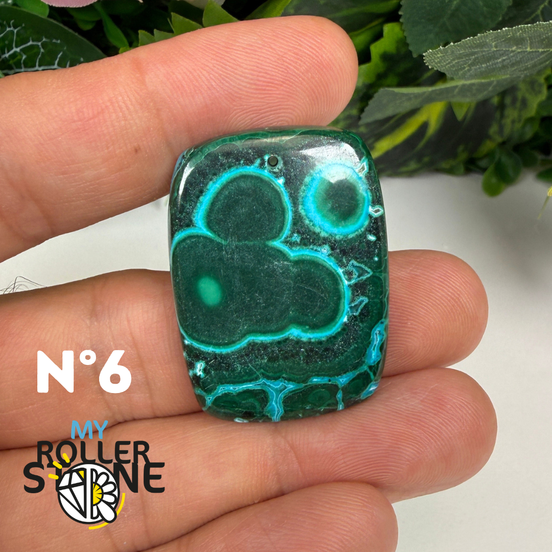 Pendentif Malachite Chrysocolle Percé 5A