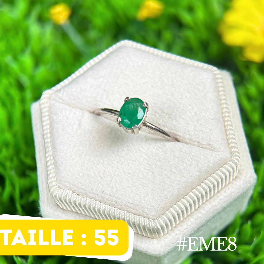 Bague Émeraude Argent #EME8