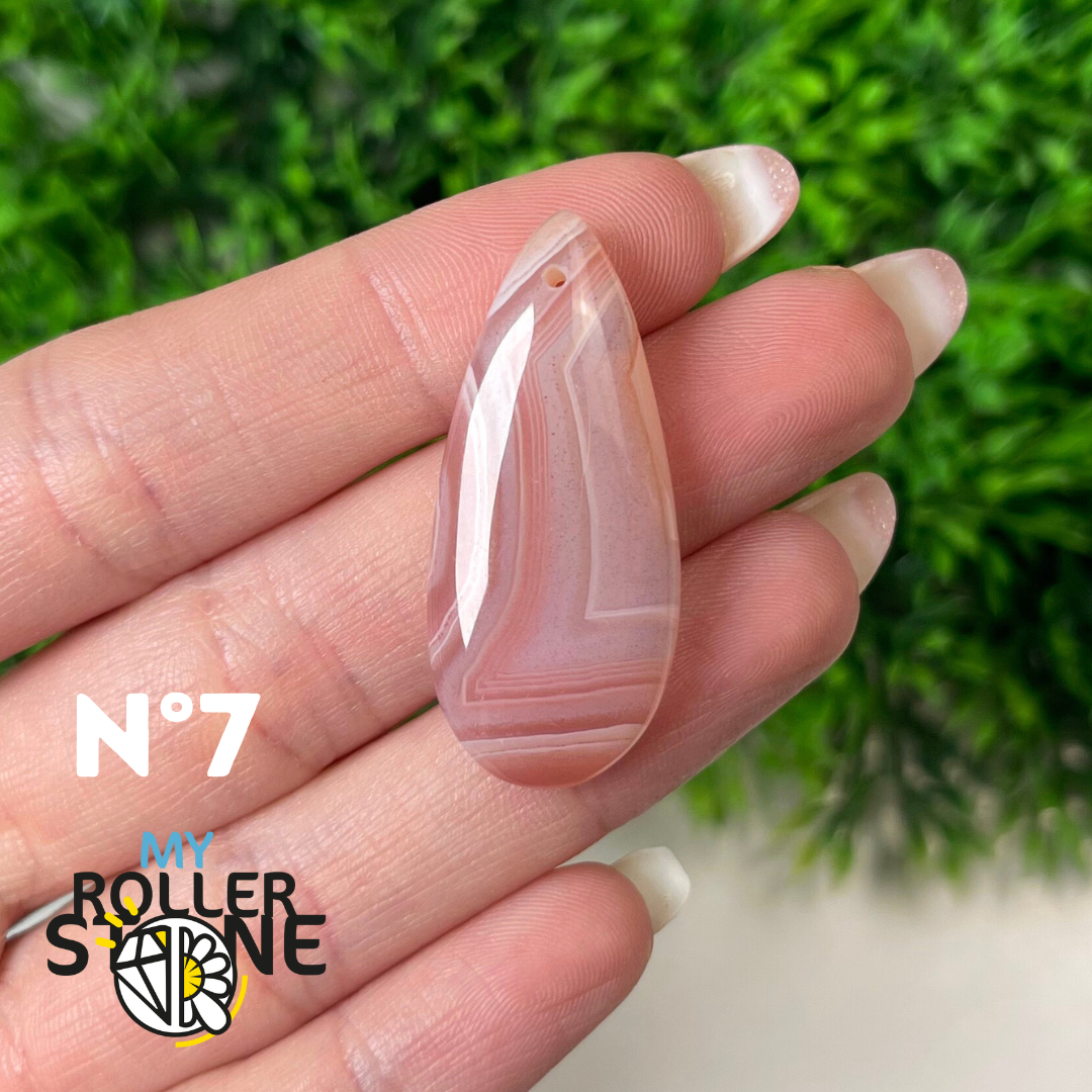 Pendentif Agate du Botswana 5A percé