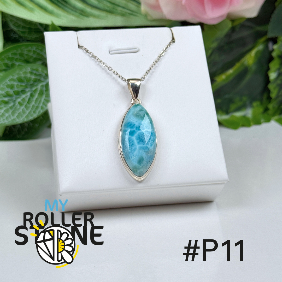 Pendentif argent larimar #IP11