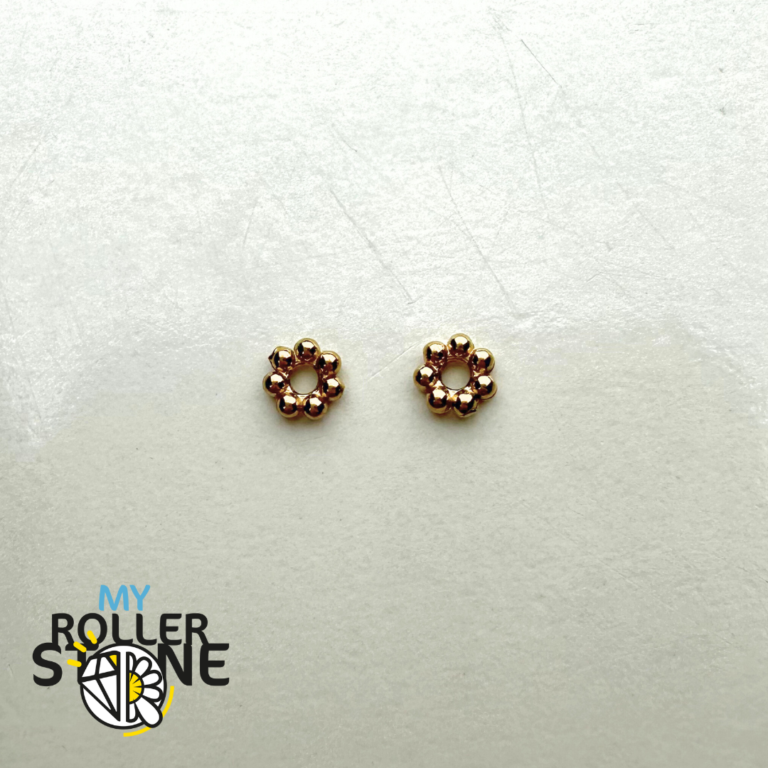 Perles d’Espacement En Acier Inoxydable Plaqué Or