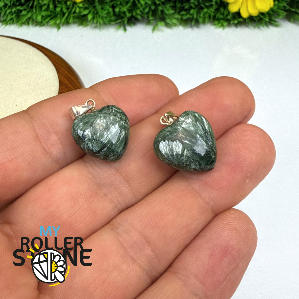 Pendentif Coeur Séraphinite Argent 925