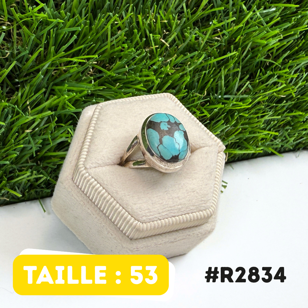 Bague Turquoise Tibétaine #R2834