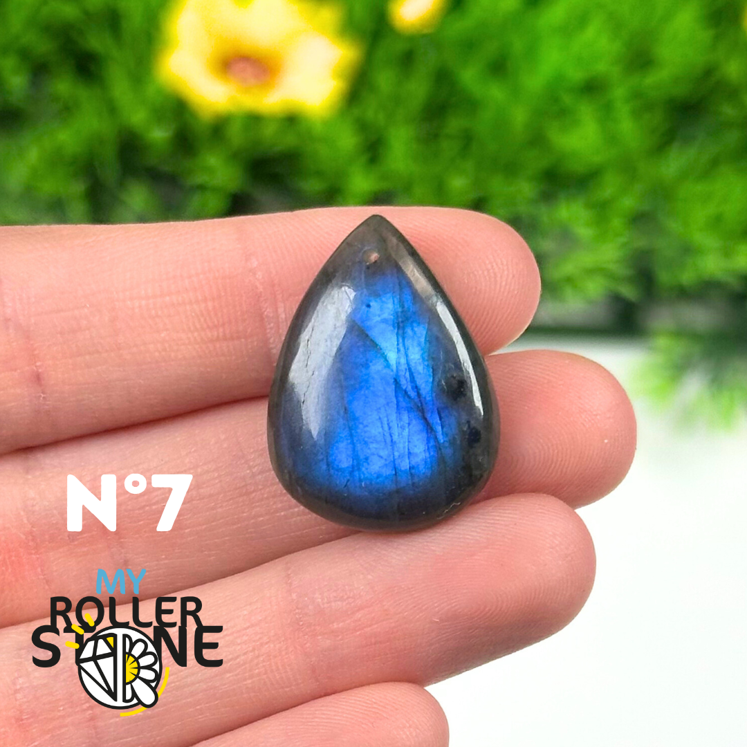 Pendentif Labradorite blue fire percé 5A