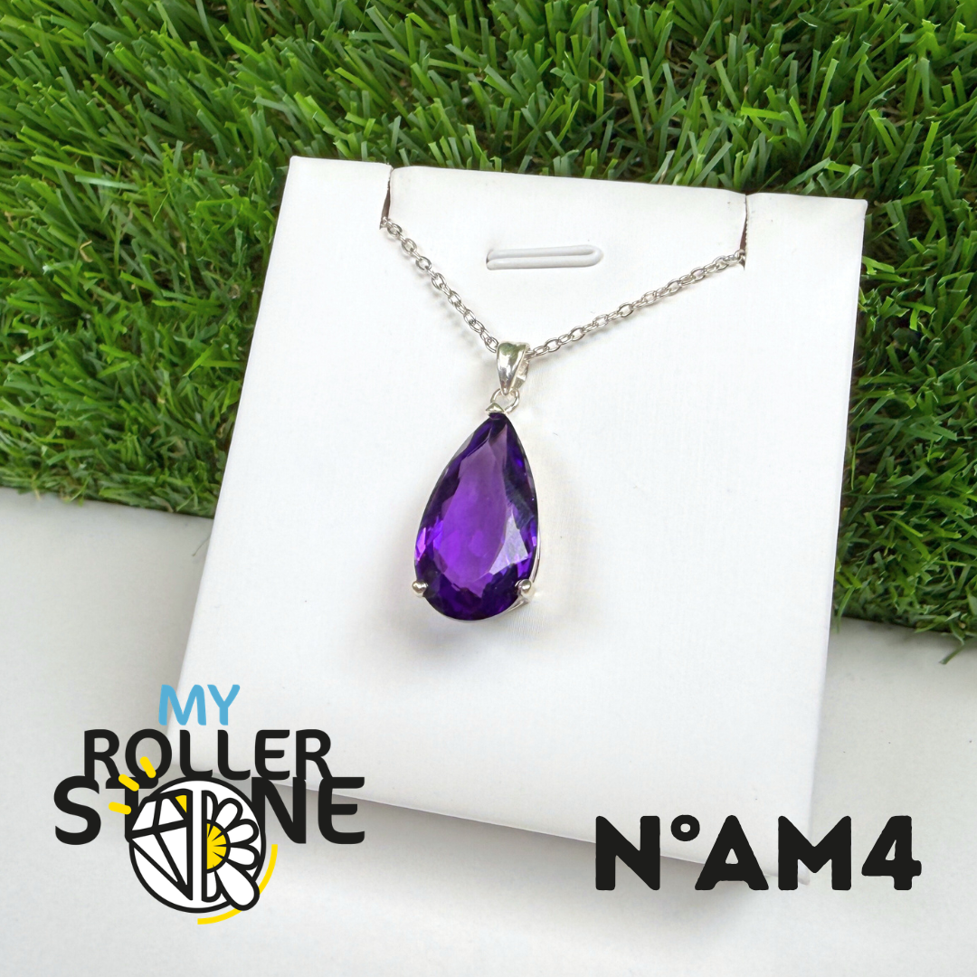 Pendentif Améthyste Facettée Du Brésil (BAIA) #AM4