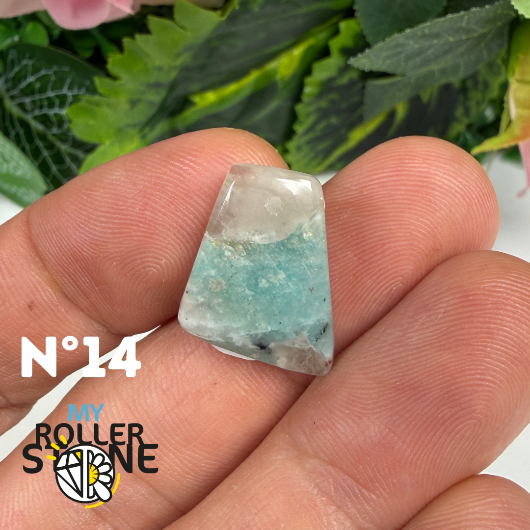 Pendentif Percé Amazonite et Quartz Fumé (Rare)