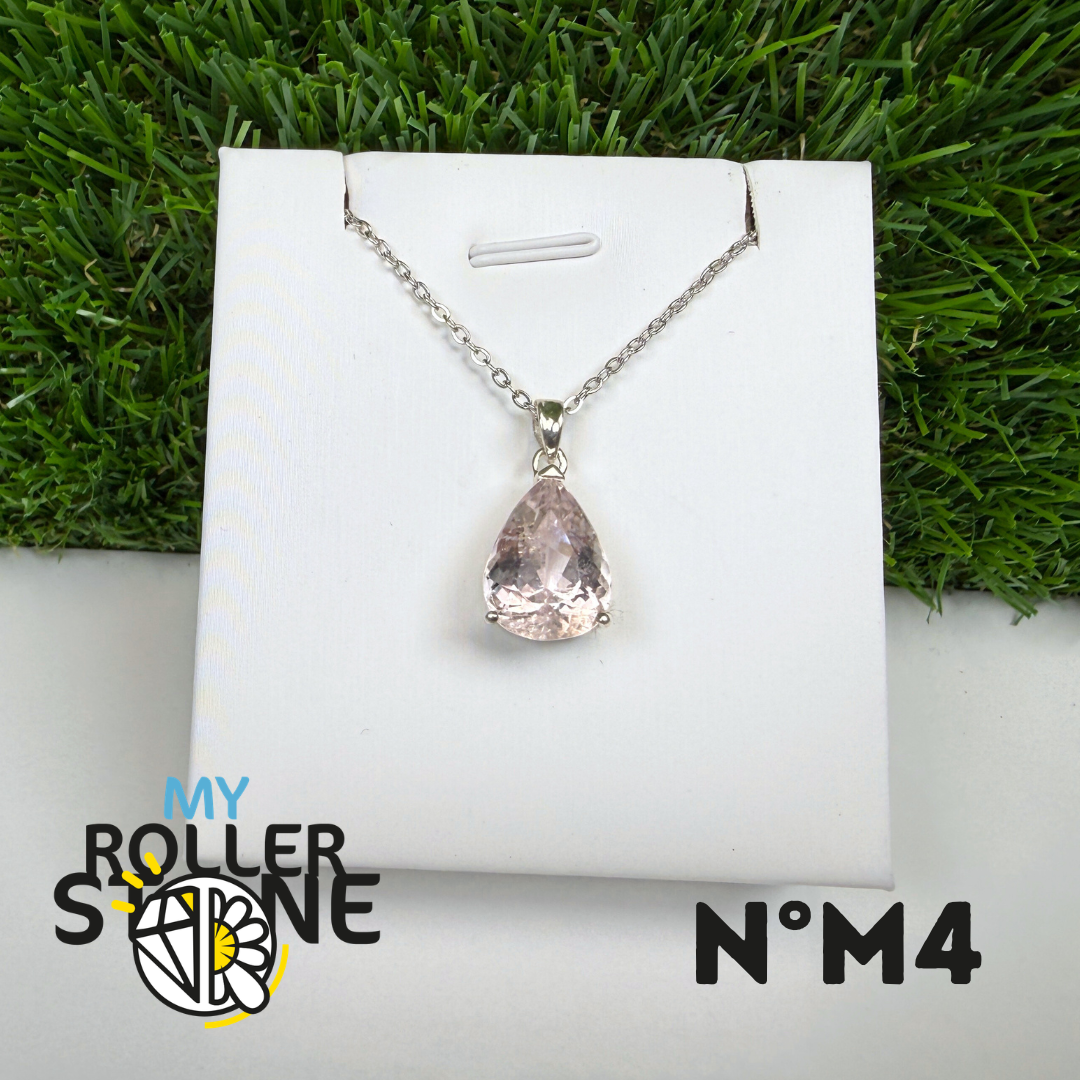 Pendentif Morganite Argent 925 #M4
