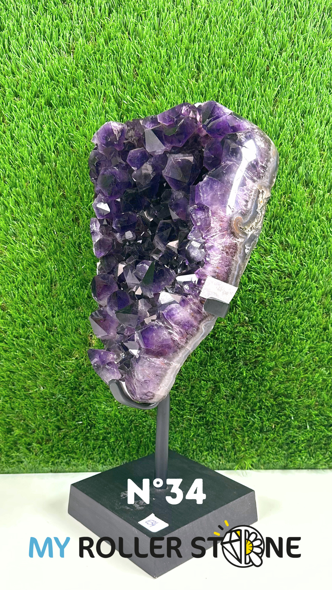 Géode Améthyste sur support bois #34