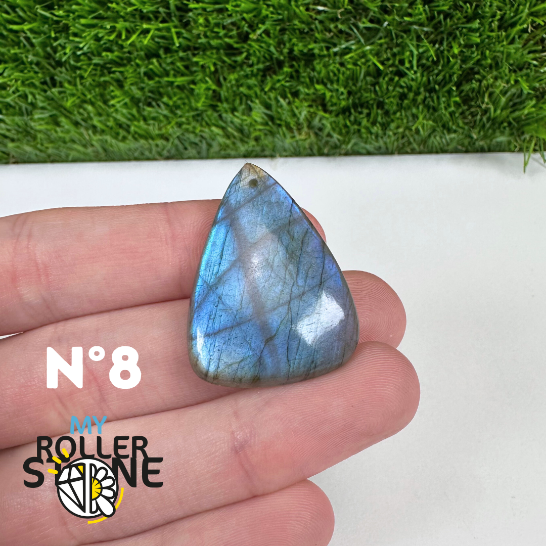 Pendentif Labradorite blue fire percé 5A